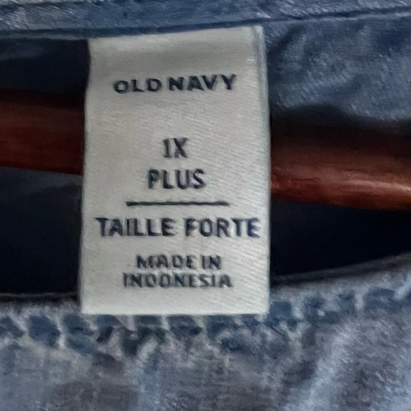 OLD Navy 1X Plus Vintage-Look Wide Leg Denim Romper, EUC - Picture 4 of 5